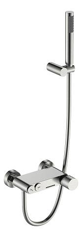 Смеситель Boheme STICK для ванны Nikel Brush с ручкой DIAMOND 123-NB