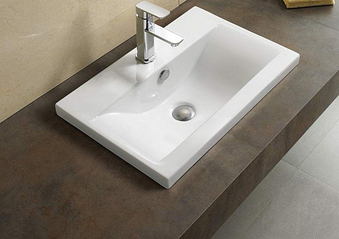 Раковина встраиваемая CeramaLux 9393-100 1020×400 мм, белый