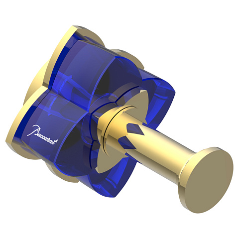 THG PETALE DE CRISTAL BLEU Крючок одинарный, цвет полированное золото, U6B-F01-517