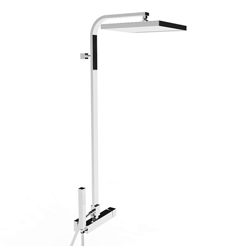 Stella Bamboo Quadro Душевой комплект 3283/420/306-300: смеситель, штанга+ручной+верхний душ 300мм, цвет: хром, BQ 02422 CR00