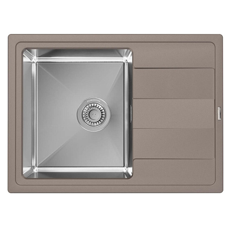 Кухонная мойка Florentina Комби 650 FS 21.390.B0650.305, грей