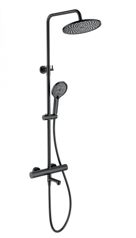 Душевая система с термостатом WONZON & WOGHAND, Черный матовый WW-B3069-MB