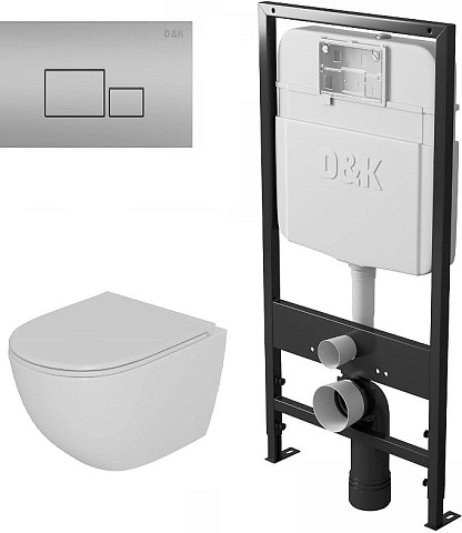 Унитаз подвесной с инсталляцией D&K DS1391612