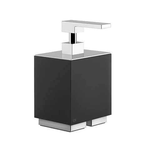 Gessi Rettangolo Дозатор для жидкого мыла настольный, цвет: хром/черный, 20838#031