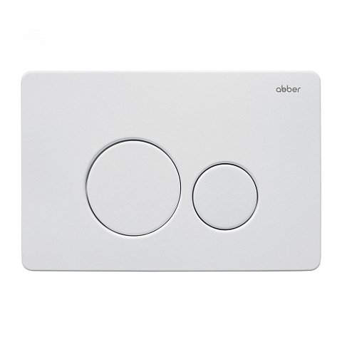 Кнопка смыва Abber AC0121MW белая матовая