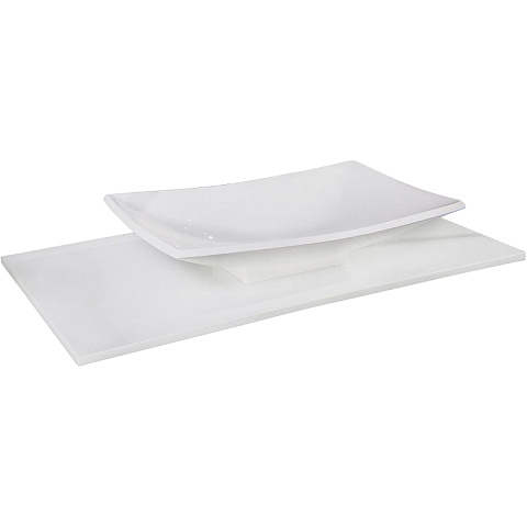Столешница Armadi Art Solid Glass белая прямая 111*52см 851-110