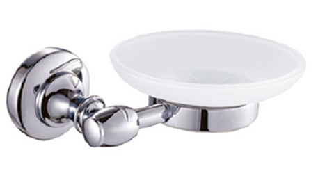 Мыльница керамика CeramaLux Bianco 52004, хром
