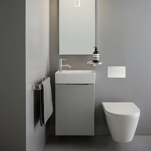 Laufen Kartell Раковина 460х280х120мм без перелива, с 1 отв. под смес, полочка слева, цвет: белый, 8.1533.5.000.111.1