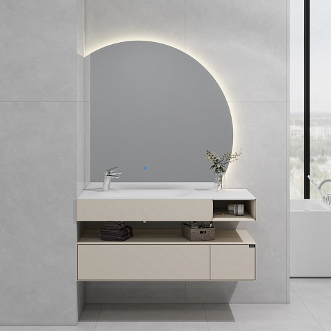 Тумба с раковиной Black&White U955.1200L P03, Unihopper,Corian раковина-столешница (1200x520x400)