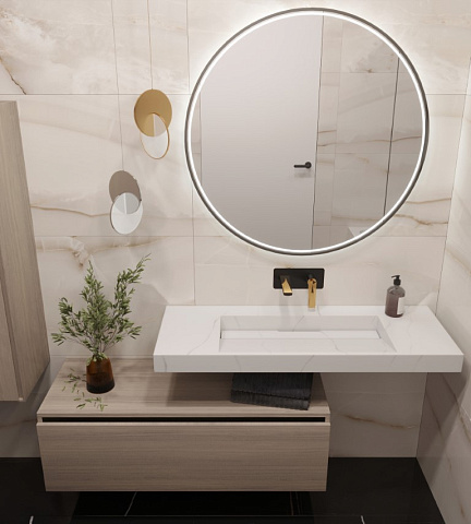 Столешница моноблок Armadi Art FLAT CALACATTA (1210*452*80) 859-120-CLCT