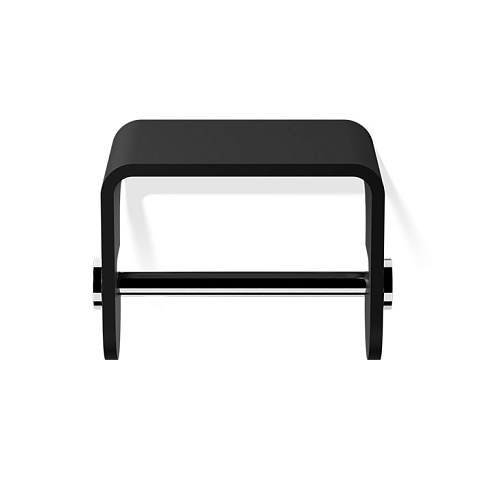 Decor Walther Black Stone TPH4 Держатель туалетной бумаги, подвесной, цвет: черный матовый / хром, 0974564
