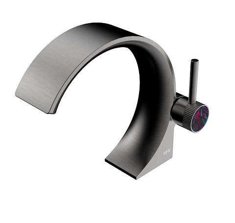 Смеситель для раковины Black&White Gravity GF-7106-GM, оружейная сталь