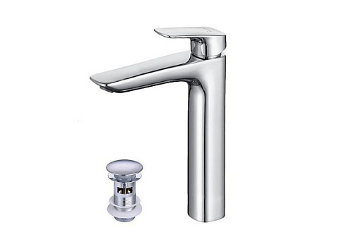 Смеситель Aquatek Вега 227 AQ1005CR для раковины с донным клапаном