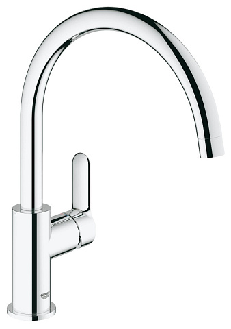 Смеситель для кухни Grohe BauEdge 31367000 с высоким поворотным изливом, хром