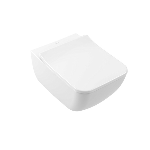 Villeroy & Boch Villeroy&Boch Venticello Унитаз подвесной 375*560*330, безободковый, в комплекте сиденье SlimSeat с микролифтом, цвет альпийский белый, 4611RS01