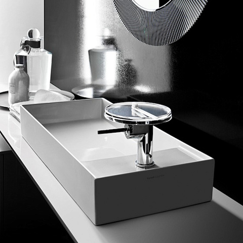 Laufen Kartell Раковина-чаша 750х350х120мм без перелива, с 1 отв. под смеситель, со скр. сливом, с покр. LLC, цвет: белый, 8.1233.2.400.111.1