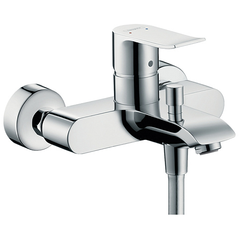 Hansgrohe HG Metris Смеситель для ванны, настенный, излив 180мм, переключатель вакумный, цвет: хром, 31480000