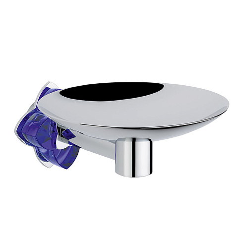 THG PETALE DE CRISTAL BLEU Мыльница металлическая ø150 мм., подвесная, цвет хром, U6B-A02-546GM