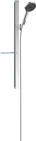 Душевой набор Hansgrohe Rainfinity 130 3jet со штангой 90 см и мыльницей, хром 27671000