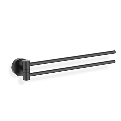 Decor Walther Basic HTH2 Полотенцедержатель двойной 40см, поворотный , цвет: черный матовый, 0531160