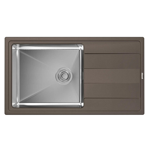 Кухонная мойка Florentina Комби 860 FS 21.400.D0860.307, серый шёлк