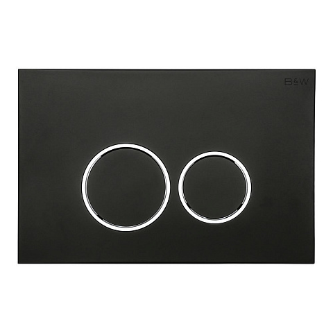 Клавиша смыва Black&White WPI-09512 серия RS, цвет: чёрный матовый (244х162х11)
