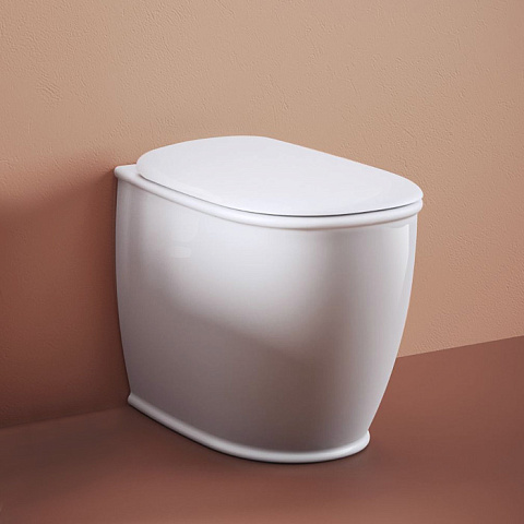Artceram ATELIER Унитаз напольный, 52х37хh42см, безободковый, слив универсальный, с крепежом, цвет: белый матовый, ATV002 05 00