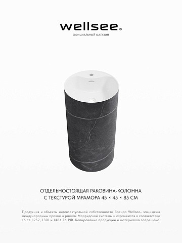 Напольная раковина для ванной Wellsee Chalice Perfection 230624000