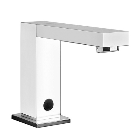 Gessi Rettangolo Электронный смеситель для раковины с кран-фильтром для регулировки температуры и напора воды, цвет: хром, 30501#031