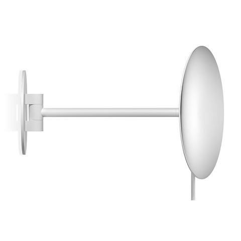 Decor Walther Round SPT 72 Косметическое зеркало 22.4см, подвесное, увел. 5x, цвет: матовый белый, 0122850