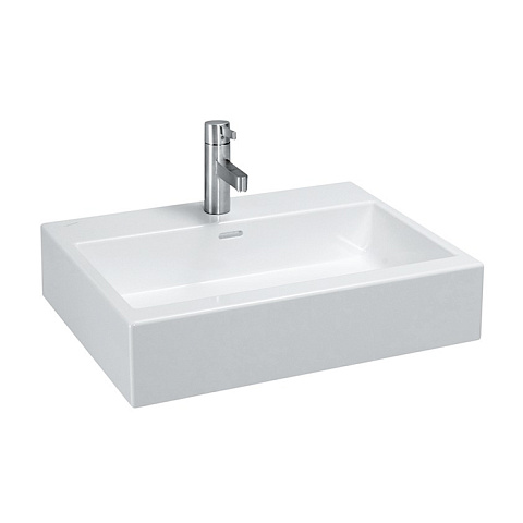 Laufen Living City Раковина 600х460х140мм с 1 отв. под смеситель, цвет: белый (отшлифована под столешницы из камня/стекла), 8.1743.4.000.104.1