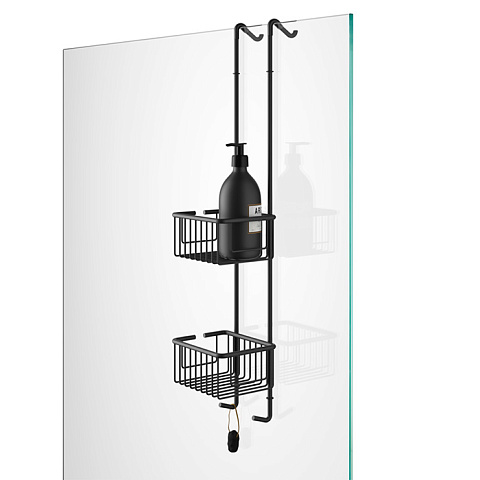 Decor Walther DW HGK2 Корзина универсальная 15x12x70см для душа, подвесная, цвет: черный матовый, 0705060