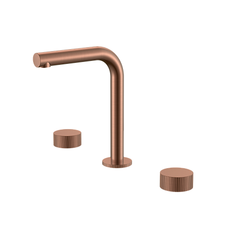 Смеситель на столешницу Boheme STICK LINEA на 3 отв. COPPER BRUSHED 152-CB.3