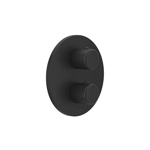 Gessi Goccia Встраиваемый термостат, подключение на 3/4”, с переключателем на 3 выхода(внешние части), цвет: черный, 33846#299