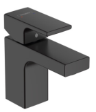 Смеситель для раковины 70,без донного клапана матовый черный Hansgrohe Vernis Shape 71567670