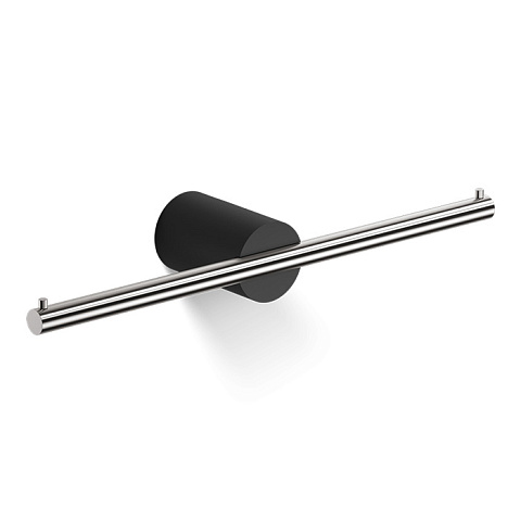 Decor Walther Black Stone TPH2 Держатель туалетной бумаги, двойной, цвет: черный матовый / сталь матовая, 0974965