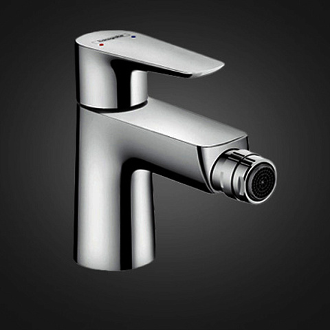 Hansgrohe HG Talis E Смеситель для биде на 1 отверстие, с донным клапаном Push-Open, излив 116мм, h78мм, цвет: хром, 71721000