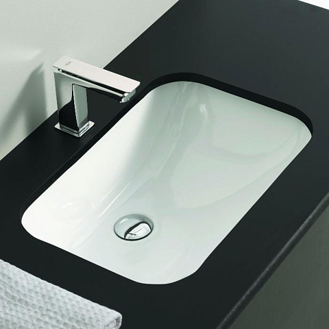 Artceram WASHBASINS NETTUNO Раковина встраиваемая снизу 56Х38 см, без отв под смеситель, без крепежа ACA001, цвет белый., NTL001 01 00