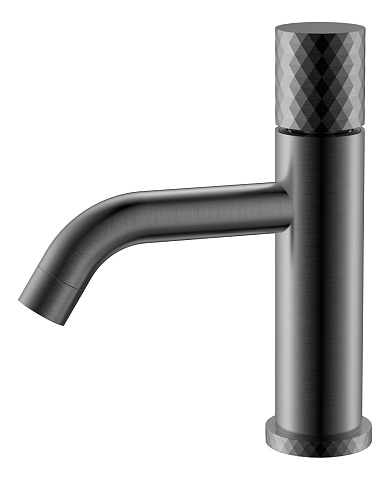 Смеситель Boheme STICK для умыв. низ. Gun Metal низкий с ручкой DIAMOND 121-GM