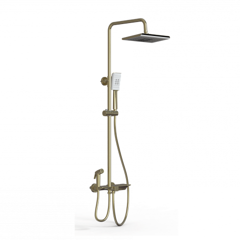 Душевая система с термостатом WONZON & WOGHAND, Брашированное золото WW-B3310-BG