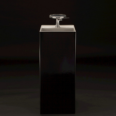 Laufen Kartell Свободност раковина 375х435х900мм без перелива, с 1 отв. под смеситель, цвет: черный глянцевый, 8.1133.1.020.111.1