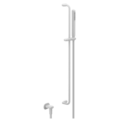 Gessi Goccia Душевая штанга с ручным душем и выводом воды из стены, цвет: белый, 33642#279