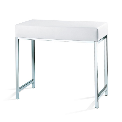 Decor Walther DW 66 Скамья 60x30x52см, цвет: хром / белый, 0503204