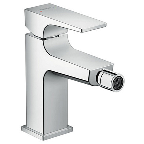 Hansgrohe HG Metropol Смеситель для биде на 1 отв, с донным клапаном, излив 129мм, цвет: хром, 32520000