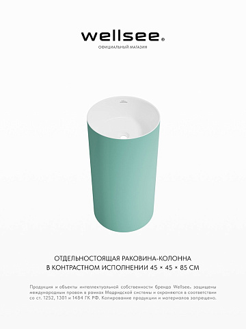 Напольная раковина для ванной Wellsee Chalice Perfection 230620000