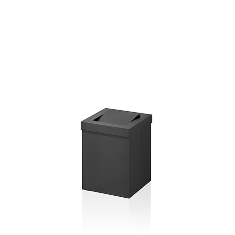 Decor Walther DW 1130 Корзина для бумаги 12x12x15см, с крышкой, цвет: черный матовый, 0611160