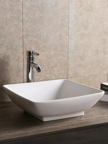 Раковина накладная Ceruttispa, CR7034D (420х420х130) белая, квадратная