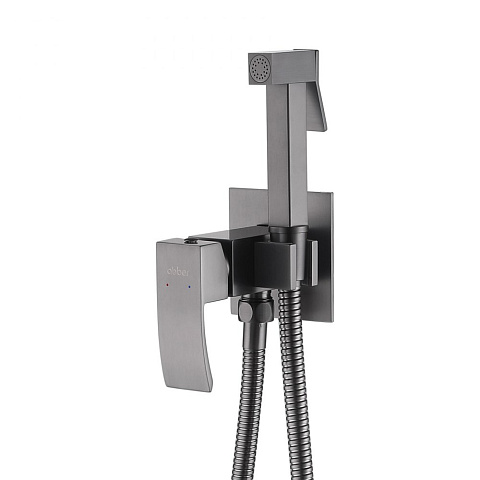 Смеситель ABBER Wasserfall AF8625NG с гигиеническим душем, оружейная сталь