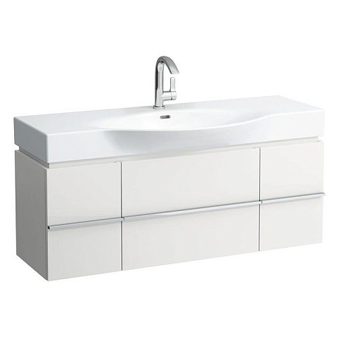 LAUFEN Palace Тумба подвесн1195x425x375 мм для раков 8.1170.4, /8.1270.4, 2 ящика, 2 дверцы, белый матов (ПРОДАЕМ с нашего склада! НЕ ПРОИЗВОДИТСЯ!), 4.0130.2.075.463.R