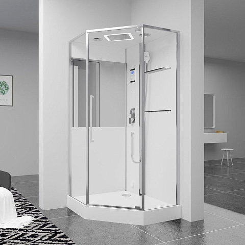 Душевая кабина c паром Black&White G8895 (1000х1000х2200)